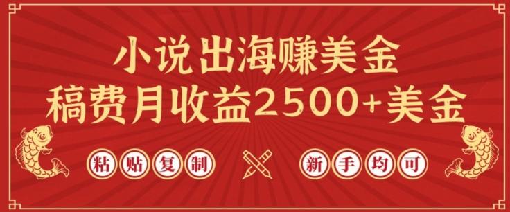 小说出海赚美金，稿费月收益2500+美金，仅需chatgpt粘贴复制，新手也能玩转【揭秘】-兵兵资源