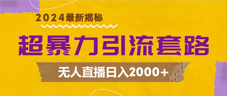 超暴力引流套路，无人直播日入2000+-兵兵资源