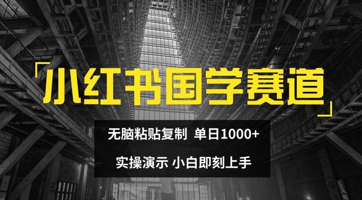 小红书国学赛道，无脑粘贴复制，单日1K，实操演示，小白即刻上手【揭秘】-兵兵资源