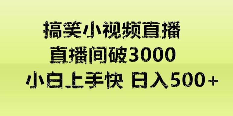 快手直播搞笑小视频解说，适合批量矩阵，日入300-500+-兵兵资源