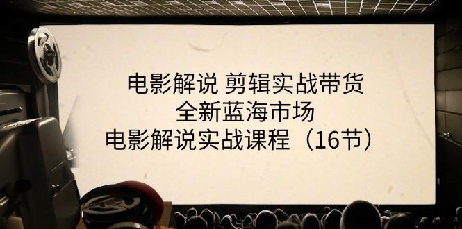 电影解说 剪辑实战带货全新蓝海市场，电影解说实战课程(16节-兵兵资源