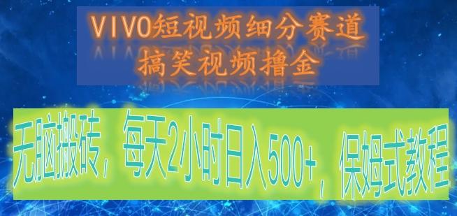 VIVO短视频细分赛道，搞笑视频撸金，无脑搬砖，每天2小时日入500+，保姆式教程-兵兵资源