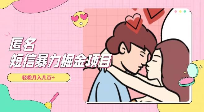 全网首发，揭秘超冷门匿名短信项目，通过信息差日入几百+【揭秘】-兵兵资源