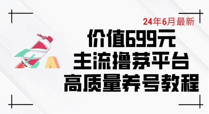 6月最新价值699的主流撸茅台平台精品养号下车攻略【揭秘】-兵兵资源