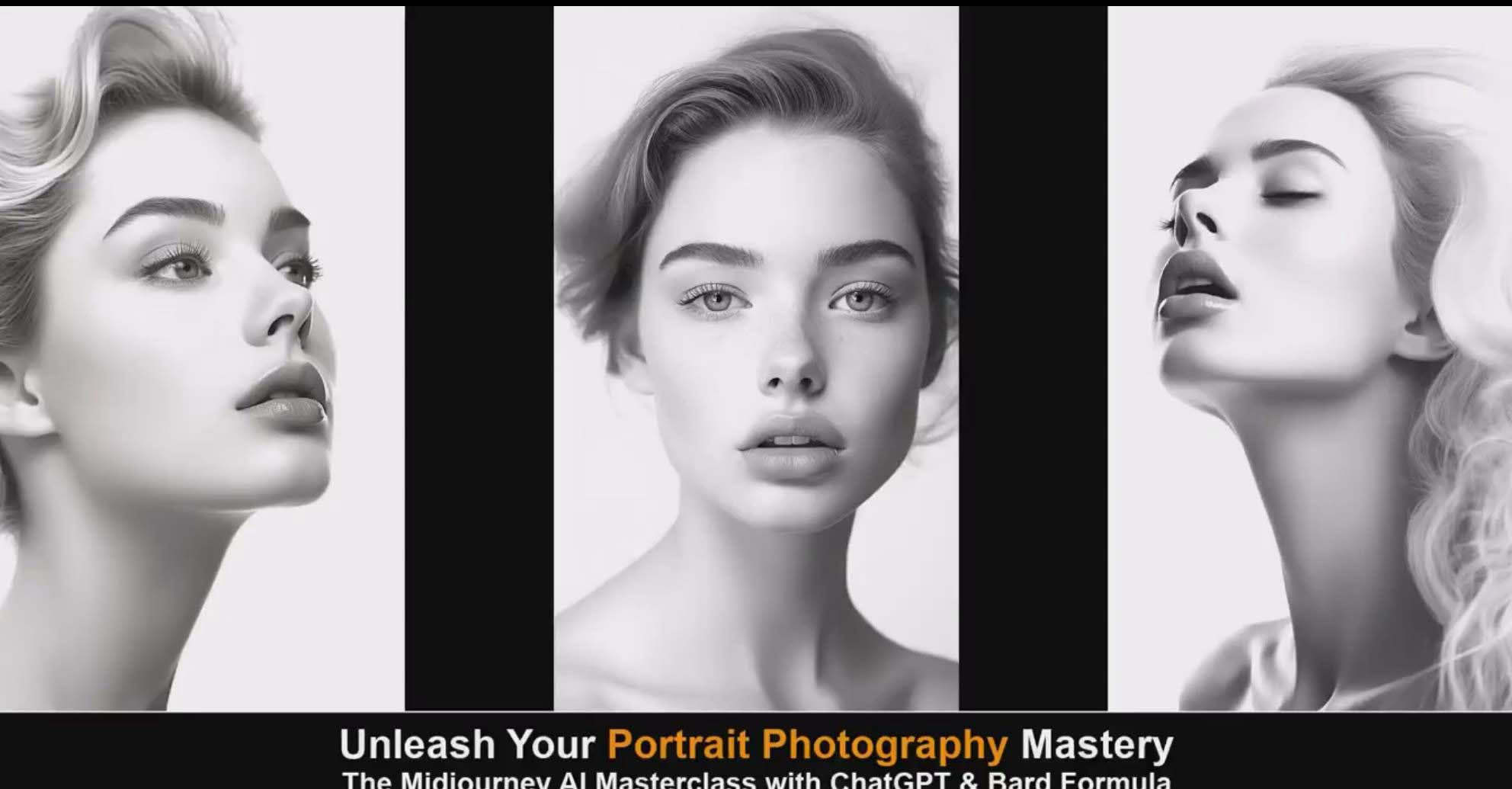 图片[1]-(9312期)Midjourney v5 ChatGPT 和 Bard AI人工智能人像摄影大师班-15节-中英字幕-兵兵资源