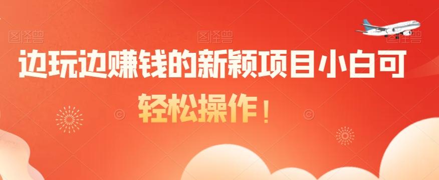 边玩边赚钱的新颖项目小白可轻松操作！-兵兵资源