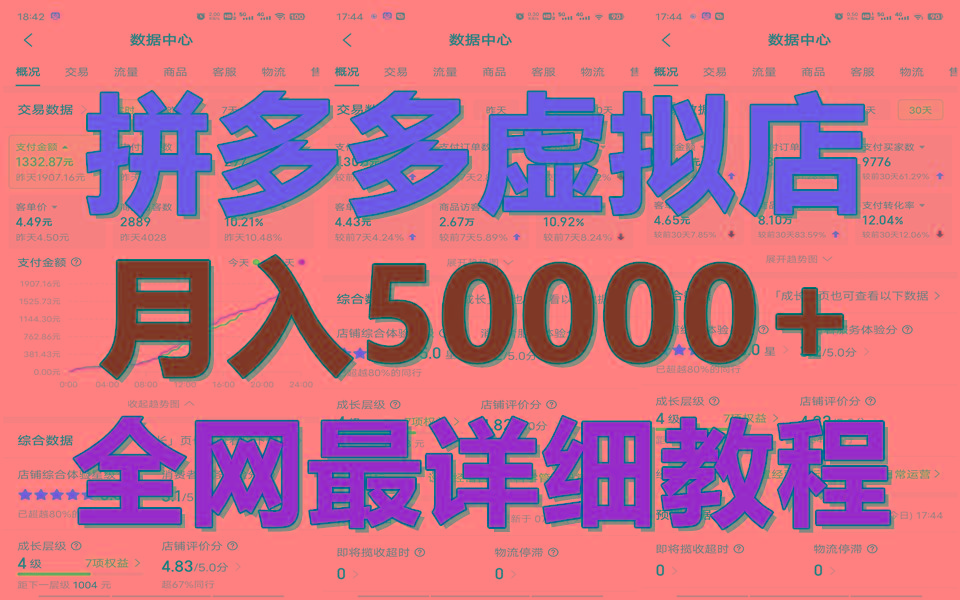 拼多多虚拟电商训练营月入50000+你也行，暴利稳定长久，副业首选-兵兵资源